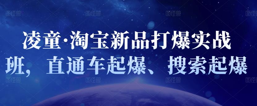 凌童·淘宝新品打爆实战班，直通车起爆、搜索起爆-时光资源网