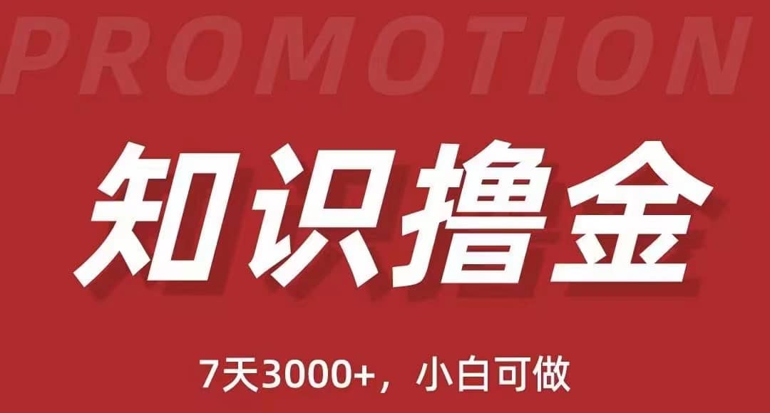 抖音知识撸金项目：执行力强当天见收益(教程+资料)-时光资源网