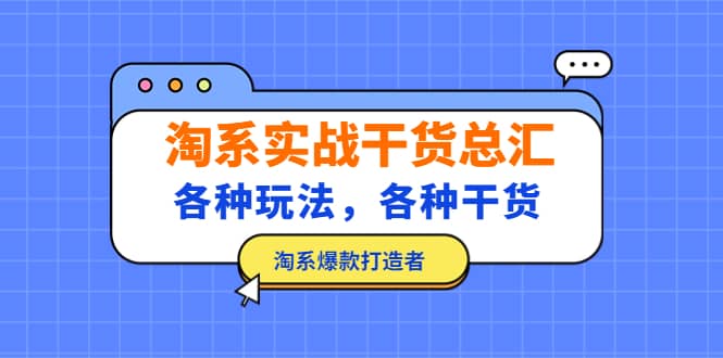 淘系实战干货总汇：各种玩法，各种干货，淘系爆款打造者-时光资源网
