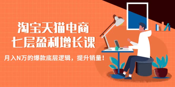 淘宝天猫电商七层盈利增长课：月入N万的爆款底层逻辑，提升销量-时光资源网