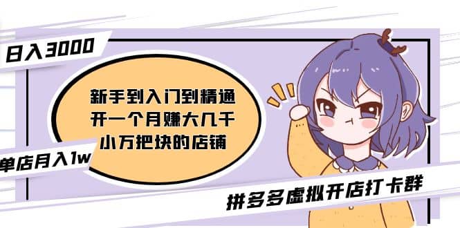 拼多多虚拟开店打卡群：入门到精通（昨日群里有小伙伴3000+）2月26更新-时光资源网