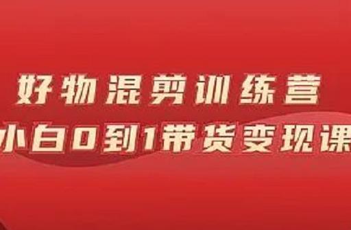 万三好物混剪训练营：小白0到1带货变现课-时光资源网