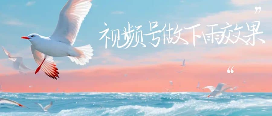 视频号做下雨视频一个账号一周涨粉10W+年入100w-时光资源网
