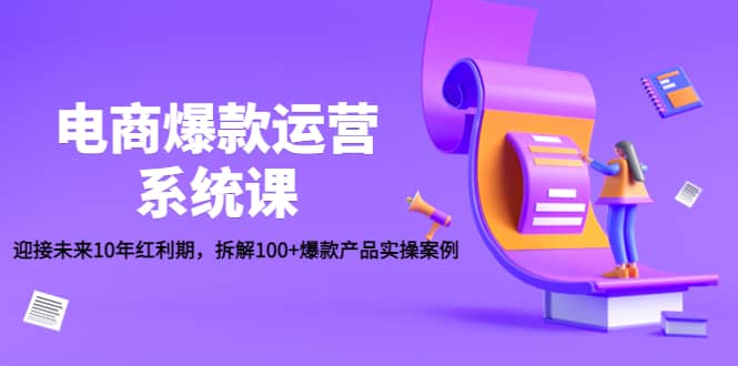 电商爆款运营系统课：迎接未来10年红利期，拆解100+爆款产品实操案例-时光资源网