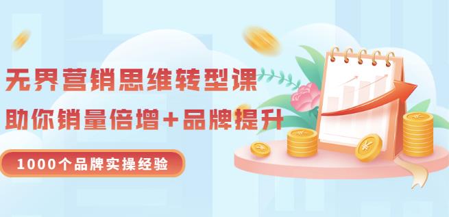无界营销思维转型课：1000个品牌实操经验，助你销量倍增（20节视频）-时光资源网