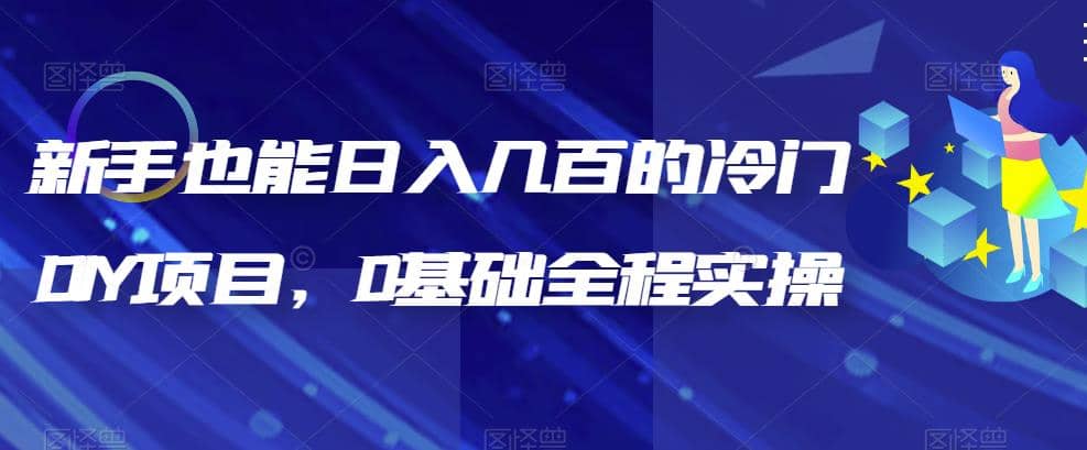 新手也能日入几百的冷门DIY项目，0基础全程实操【揭秘】-时光资源网