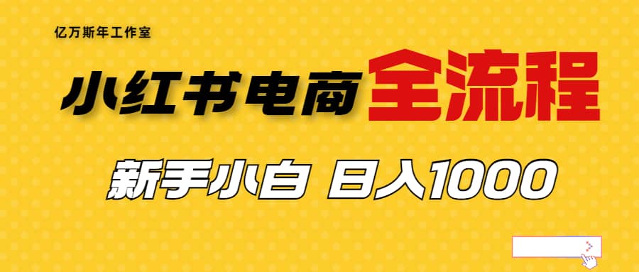 外面收费4988的小红书无货源电商从0-1全流程，日入1000＋-时光资源网