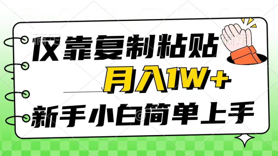 仅靠复制粘贴，被动收益，轻松月入1w+，新手小白秒上手，互联网风口项目-时光资源网
