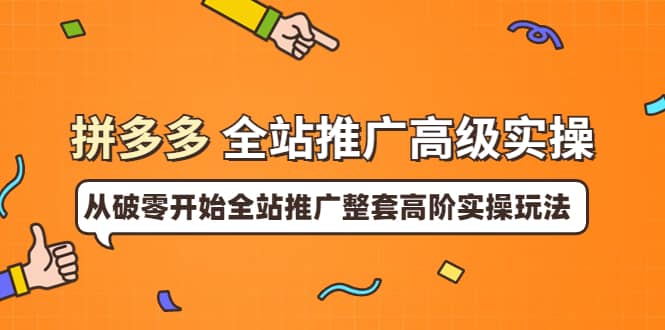 拼多多全站推广高级实操：从破零开始全站推广整套高阶实操玩法-时光资源网