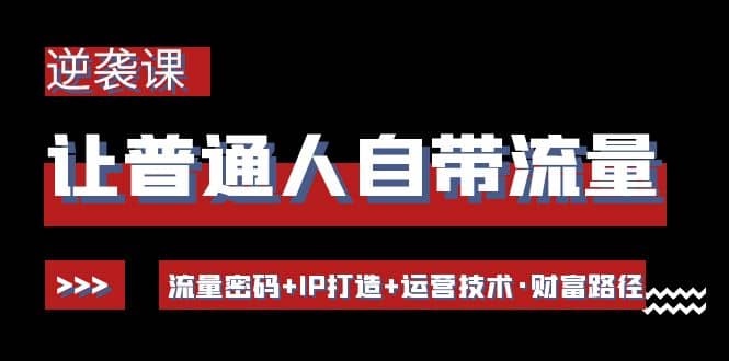 让普通人自带流量的逆袭课：流量密码+IP打造+运营技术·财富路径-时光资源网
