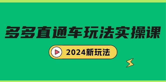 多多直通车玩法实战课，2024新玩法（7节课）-时光资源网