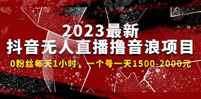 2023最新抖音无人直播撸音浪项目，0粉丝每天1小时，一个号一天1500-2000元-时光资源网