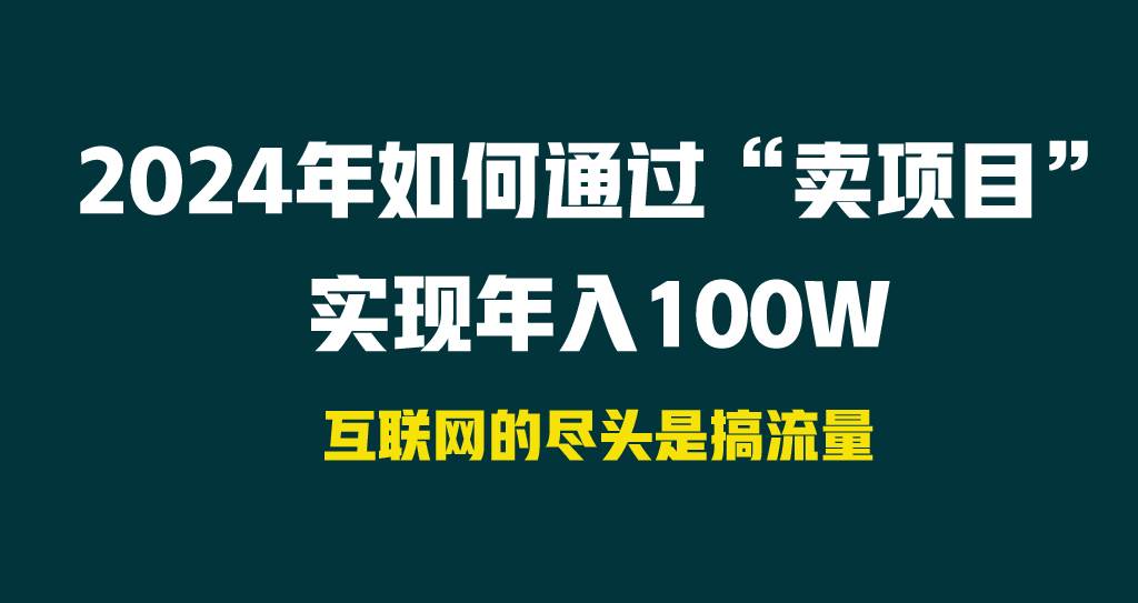 2024年如何通过“卖项目”实现年入100W-时光资源网