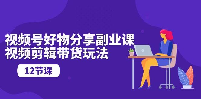 视频号好物分享副业课，视频剪辑带货玩法（12节课）-时光资源网