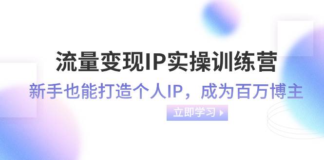 流量变现-IP实操训练营：新手也能打造个人IP，成为百万博主（46节课）-时光资源网