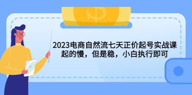 2023电商自然流七天正价起号实战课：起的慢，但是稳，小白执行即可-时光资源网
