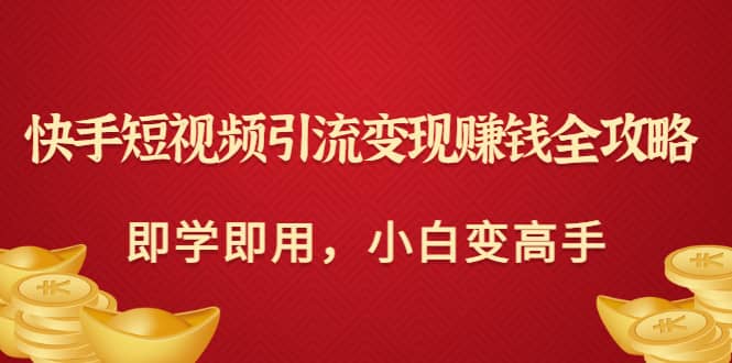 快手短视频引流变现赚钱全攻略：即学即用，小白变高手（价值980元）-时光资源网
