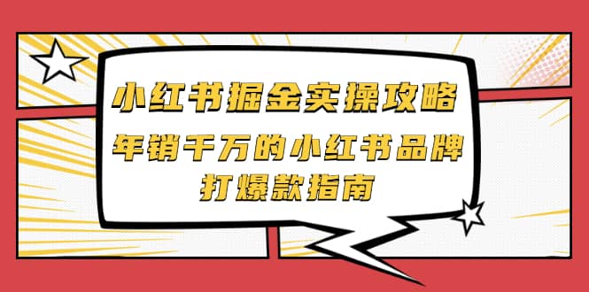 小红书掘金实操攻略，年销千万的小红书品牌打爆款指南-时光资源网