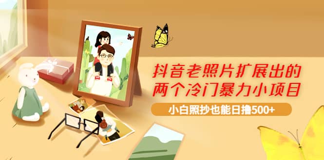 抖音老照片扩展出的两个冷门暴力小项目，小白照抄也能日撸500+-时光资源网