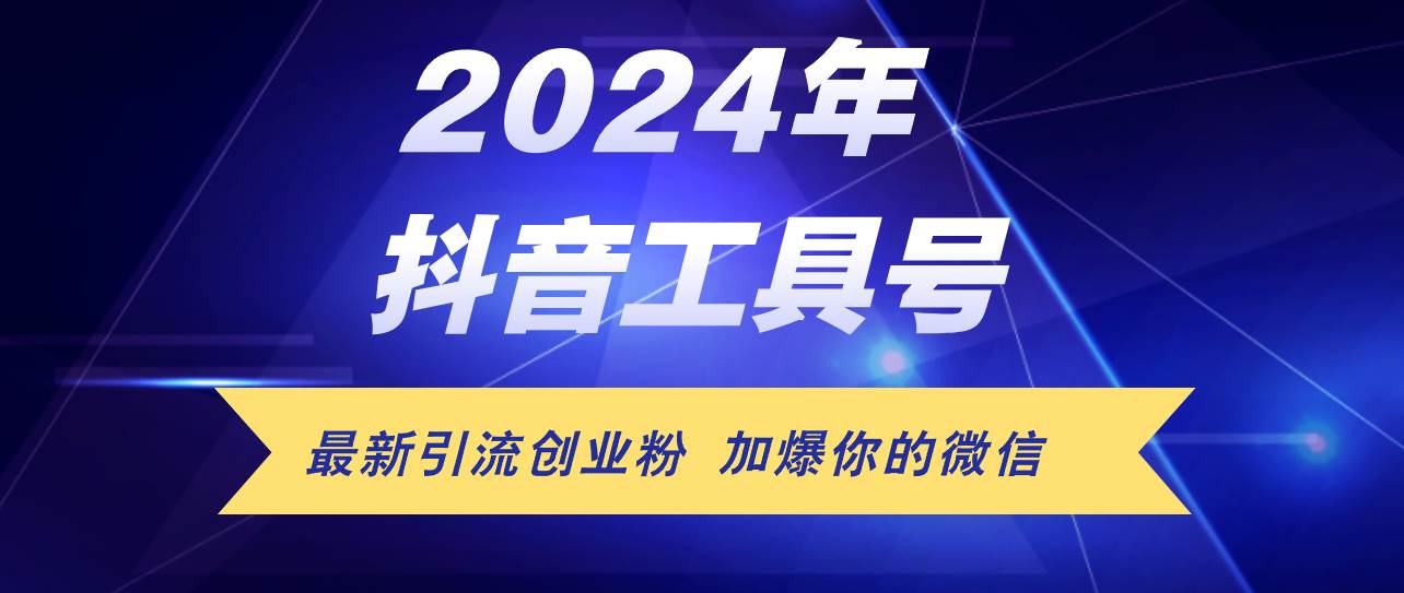 24年抖音最新工具号日引流300+创业粉，日入5000+-时光资源网