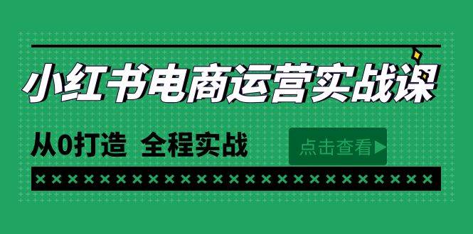 最新小红书·电商运营实战课，从0打造  全程实战（65节视频课）-时光资源网