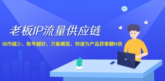 老板 IP流量 供应链，动作越少，账号越好，万能模型，快速为产品获客翻N倍-时光资源网