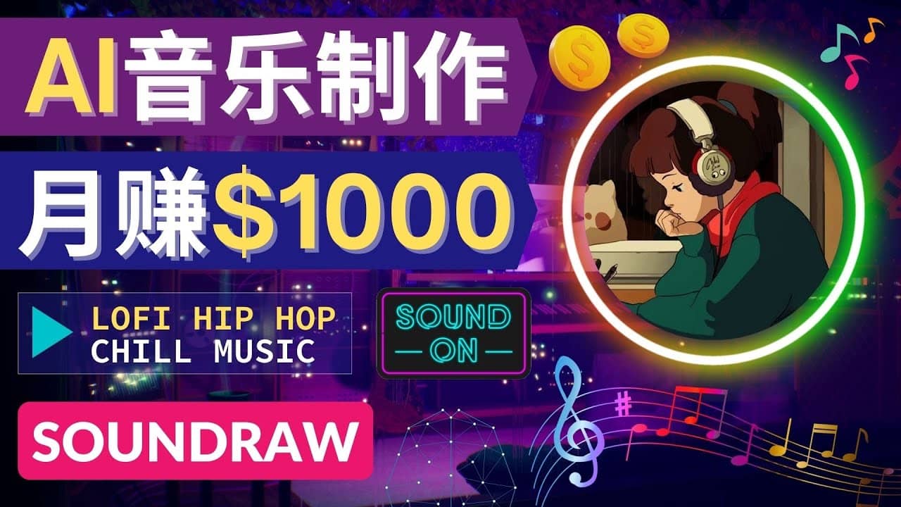 无需任何音乐基础： 使用AI软件制作Lofi Hip Hop Chill Music 月赚1000美元-时光资源网