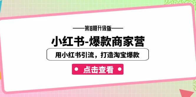小红书-爆款商家营【第18期升级版】用小红书引流，打造淘宝爆款（16节课）-时光资源网