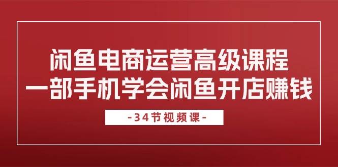 闲鱼电商运营高级课程，一部手机学会闲鱼开店赚钱（34节课）-时光资源网