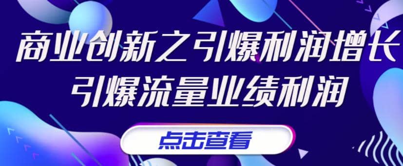 《商业创新之引爆利润增长》引爆流量业绩利润-时光资源网
