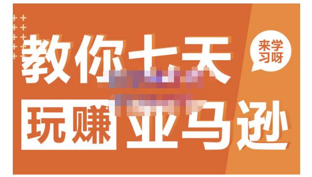 晟尧跨境·教你七天玩赚亚马逊，教你轻松玩赚亚马逊，适合小白学习-时光资源网
