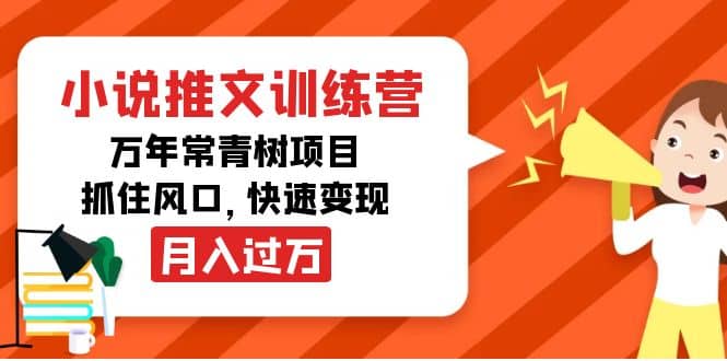 小说推文训练营，万年常青树项目，抓住风口-时光资源网