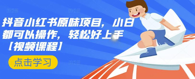 抖音小红书原味项目，小白都可以操作，轻松好上手【视频课程】-时光资源网