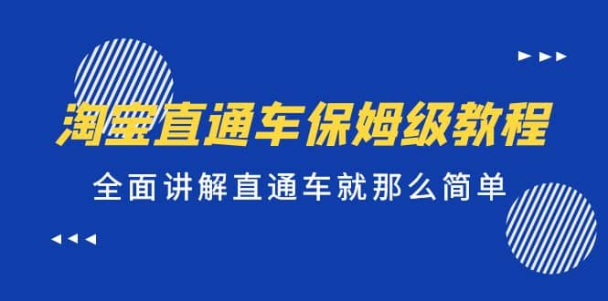 淘宝直通车保姆级教程，全面讲解直通车就那么简单-时光资源网