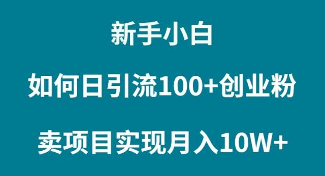 新手小白如何通过卖项目实现月入10W+-时光资源网
