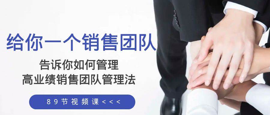 给你一个销售团队，告诉你如何管理，高业绩销售团队管理法（89节课）-时光资源网