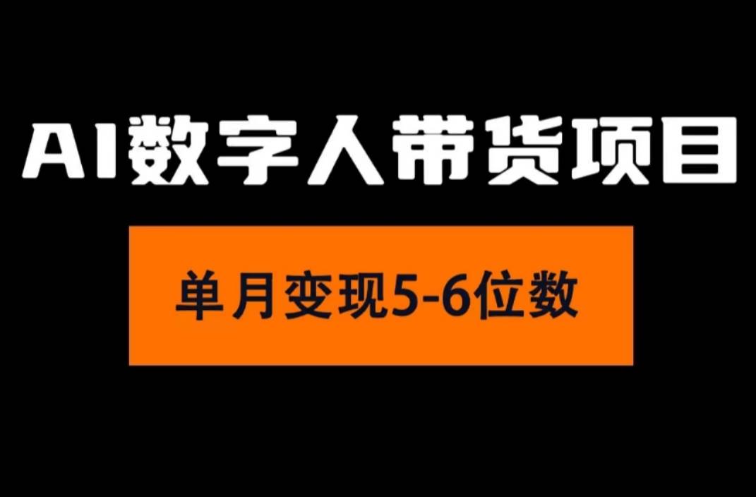 2024年Ai数字人带货，小白就可以轻松上手，真正实现月入过万的项目-时光资源网