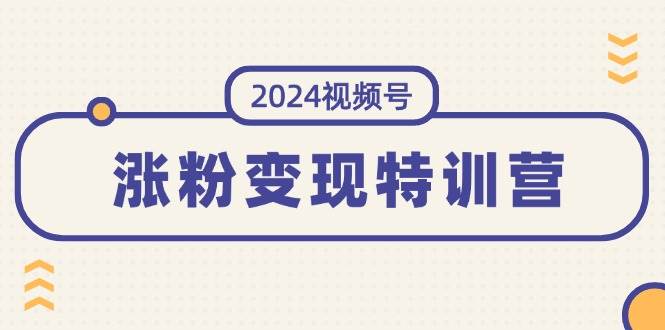 2024视频号-涨粉变现特训营：一站式打造稳定视频号涨粉变现模式（10节）-时光资源网