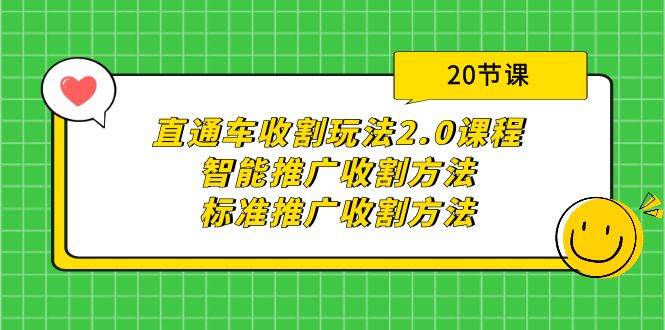 直通车收割玩法2.0课程：智能推广收割方法+标准推广收割方法（20节课）-时光资源网
