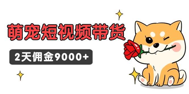 东哲日记·萌宠短视频带货，2天佣金9000+-时光资源网