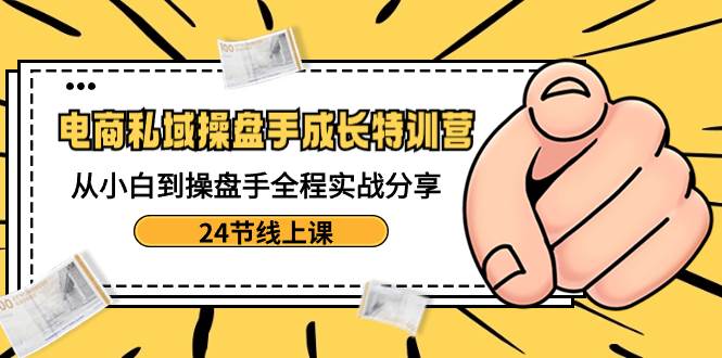 电商私域-操盘手成长特训营：从小白到操盘手全程实战分享-24节线上课-时光资源网