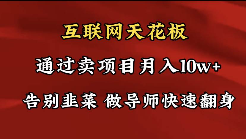 导师训练营互联网的天花板，让你告别韭菜，通过卖项目月入10w+，一定要…-时光资源网