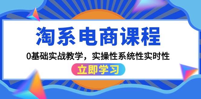 淘系电商课程，0基础实战教学，实操性系统性实时性（15节课）-时光资源网