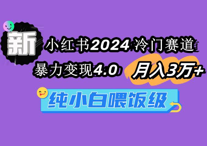 小红书2024冷门赛道 月入3万+ 暴力变现4.0 纯小白喂饭级-时光资源网