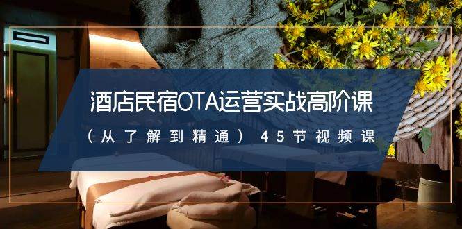 酒店民宿-OTA运营实战高阶课（从了解到精通）45节视频课-时光资源网