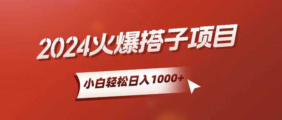 小白轻松上手，日入1000+，搭子项目-时光资源网