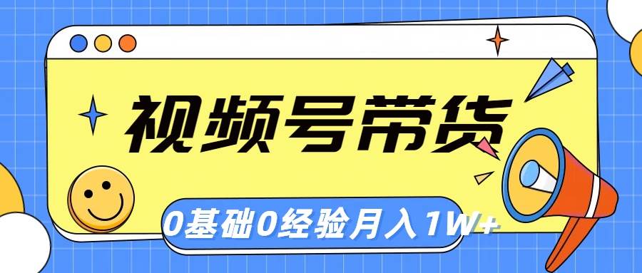 视频号轻创业带货，零基础，零经验，月入1w+-时光资源网
