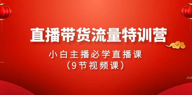 2024直播带货流量特训营，小白主播必学直播课（9节视频课）-时光资源网
