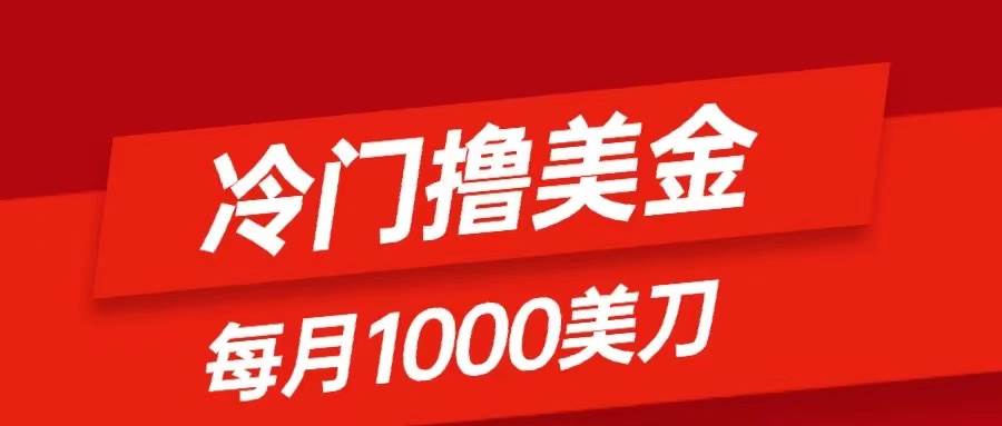 冷门撸美金项目：只需无脑发帖子，每月1000刀，小白轻松掌握-时光资源网
