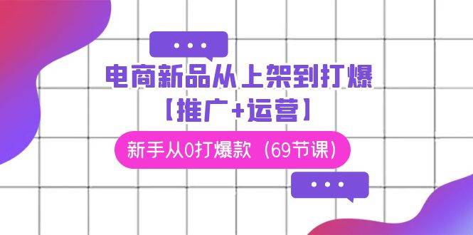 电商 新品从上架到打爆【推广+运营】，新手从0打爆款（69节课）-时光资源网